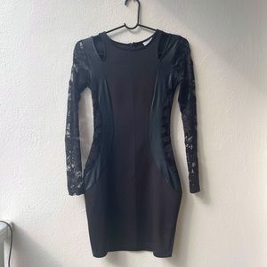 Sexy dress with leather on it